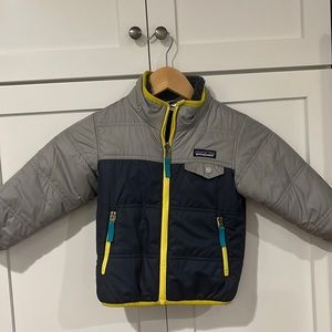 Patagonia Winter Jacket in Light and Dark Gray